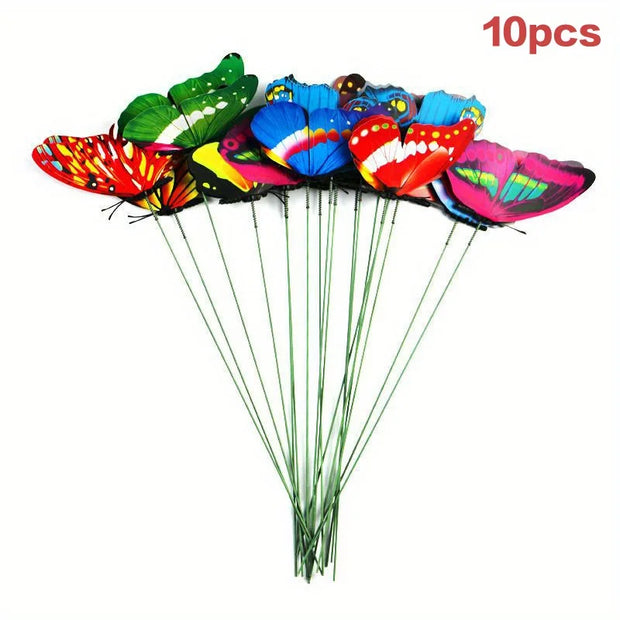 10/20/50pcs 3D Butterfly Garden Yard Decor Stakes