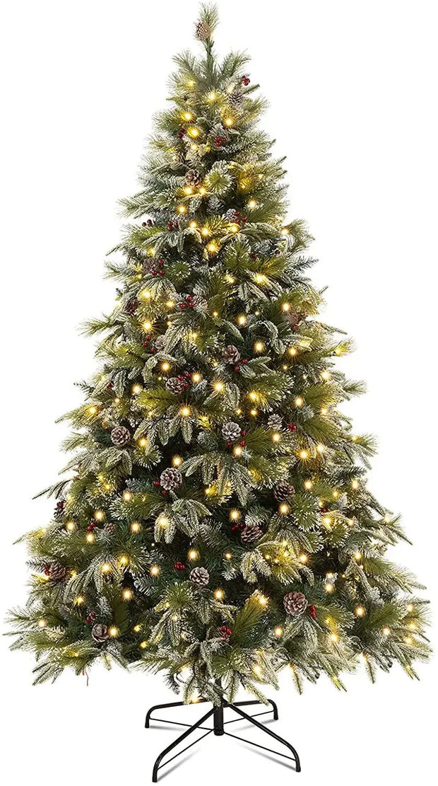 Retro Red Green Gold Christmas Tree Decor