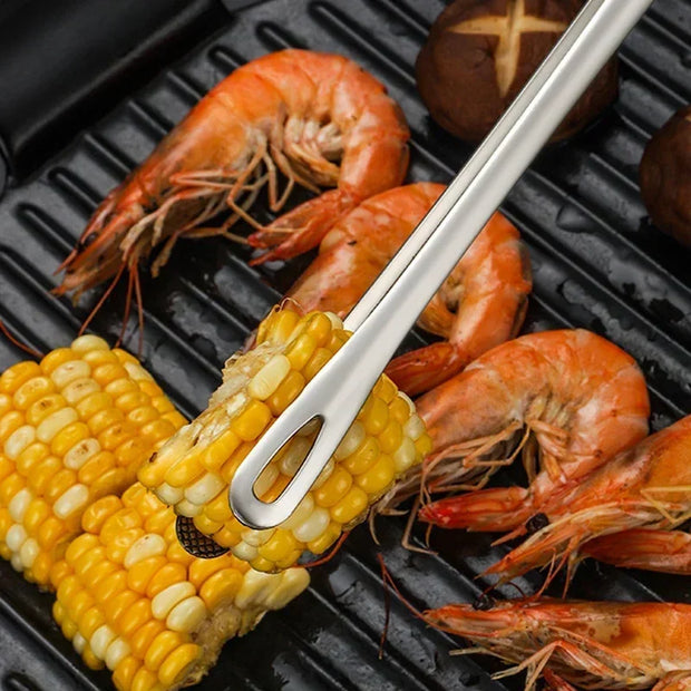 Stainless Steel Kitchen BBQ Grill Meat Tongs