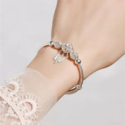 "925 Sterling Silver Adjustable Cuff Bracelet Women"