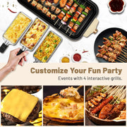 Electric Smokeless Indoor Grill with Pans