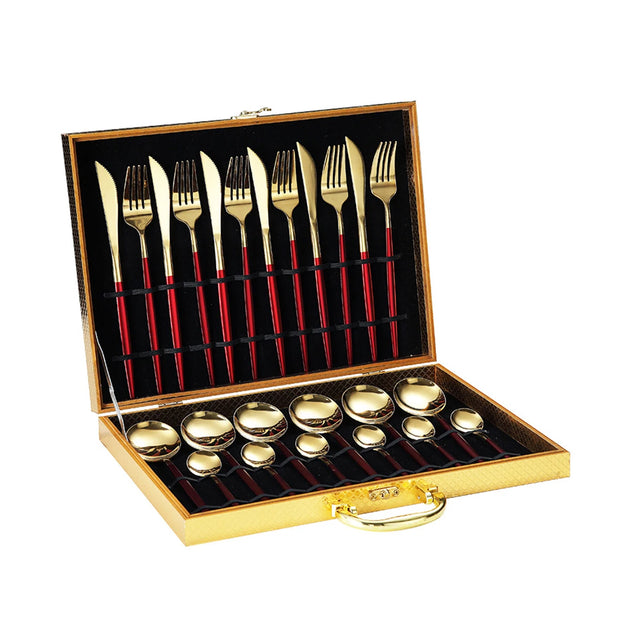 Stainless Steel Dinnerware Set – 6-Person Flatware Gift Box