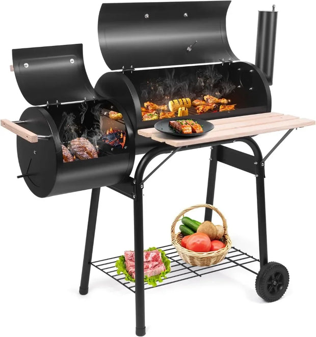 Charcoal Grill with Offset Smoker