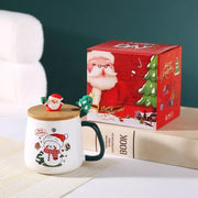 Ceramic Mug with Lid & Spoon