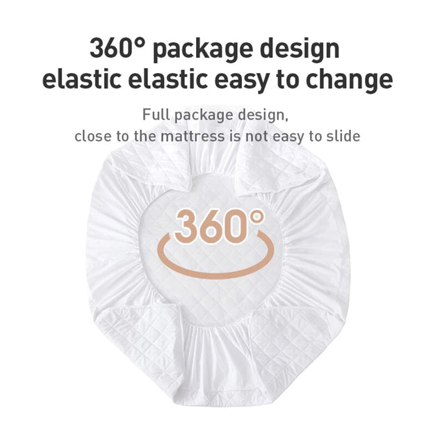 Waterproof Fitted Mattress Protector – 15"–17" Deep Pocket
