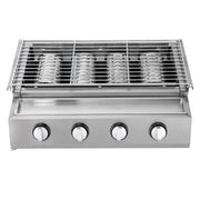Stainless Steel Smokeless LPG Gas Grill – 4 Burners