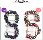 Artificial Rose Garland – 8.2 FT Silk Flower Vine with 45 Blooms & Leaves