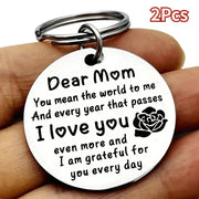 Silver Letter Keychain Stainless Steel Gift Women