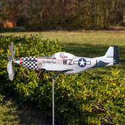 Airplane Wind Spinner – Stainless Steel Garden Decor with Aviation Flair