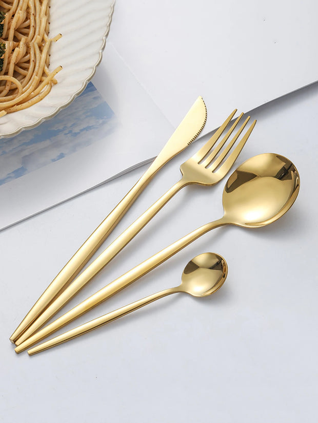 Stainless Steel Dinnerware Set – 6-Person Flatware Gift Box