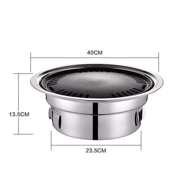 Portable Charcoal Grill – Stainless Steel