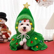 Christmas Tree Pet Costume Cloak for Cats