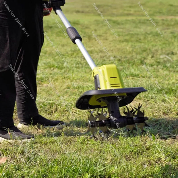 Lithium-Ion Cordless Soil Loosening Machine – 20V Micro Tiller for Garden