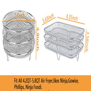 3-Piece Stackable Air Fryer Rack Set