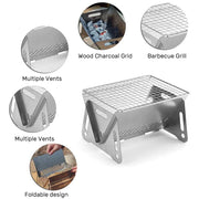Portable Windproof Collapsible Camping BBQ Stove