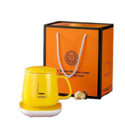 Self-Heating Ceramic Mug Set with Warm Pad Gift