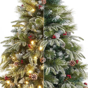 Retro Red Green Gold Christmas Tree Decor
