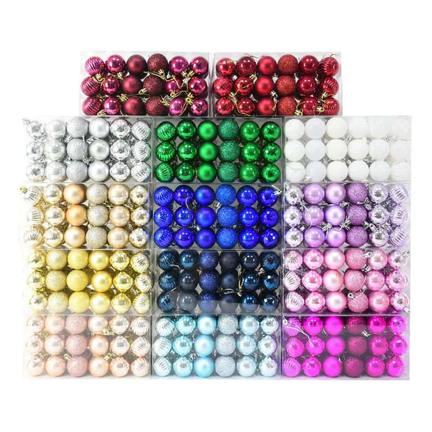 36pcs 4cm Christmas Tree Hanging Ornaments