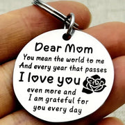 Silver Letter Keychain Stainless Steel Gift Women