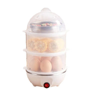 Portable Electric Egg Boiler – 3-Layer Mini Steamer