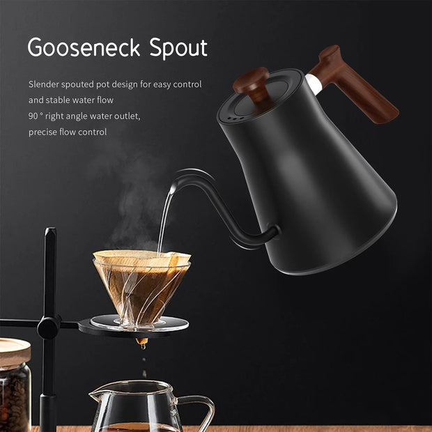 0.9L Electric Gooseneck Coffee Kettle Stainless Steel