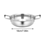 Single-Person Stainless Steel Hotpot with Handles