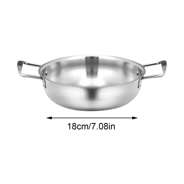 Single-Person Stainless Steel Hotpot with Handles