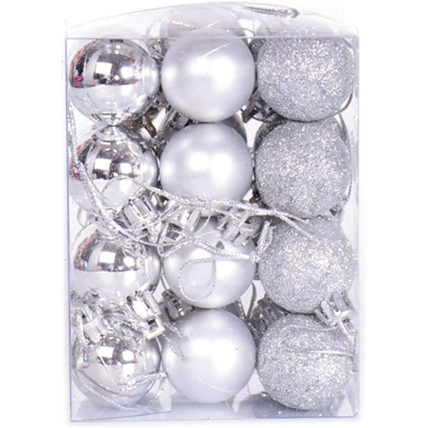 24pcs Mini Christmas Tree Hanging Balls