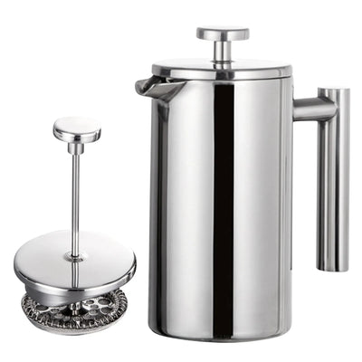 Stainless Steel French Press Coffee Maker – Double Wall Insulated Design