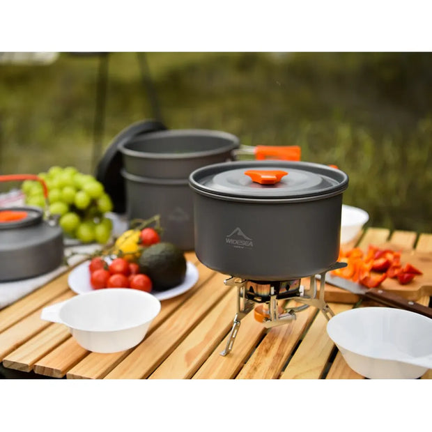 Outdoor Camping  Foldable Aluminum Cookware Set