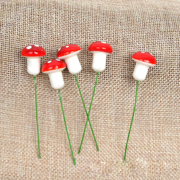 50Pcs Mini Red Foam Mushrooms