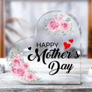 Heart-Shaped Acrylic Plaque for Mom