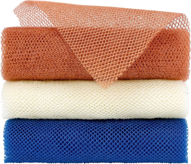 African Net Sponge Exfoliating Bath Mesh – 3PCS Set