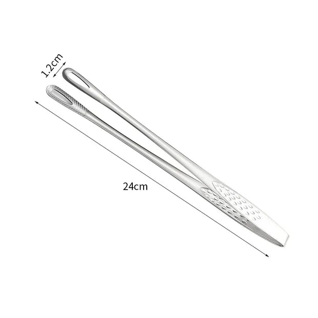 Stainless Steel Kitchen BBQ Grill Meat Tongs