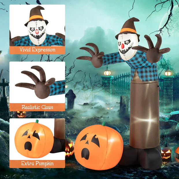 7 FT Halloween Inflatable Haunted Scarecrow