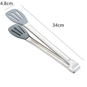 Stainless Steel Non-Slip Kitchen Bread Tongs