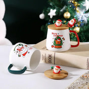 Ceramic Mug with Lid & Spoon