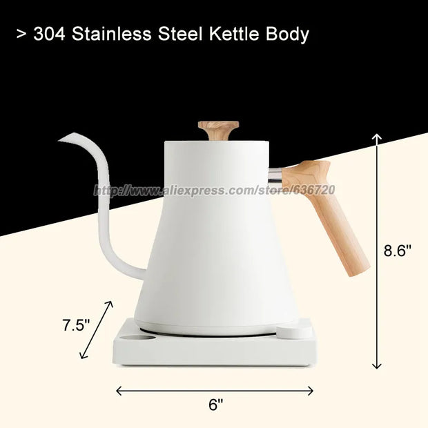 Gooseneck Electric Kettle 0.9L Stainless Steel
