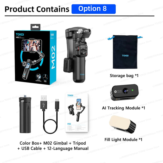 Handheld 3-Axis Gimbal Stabilizer for Smartphones