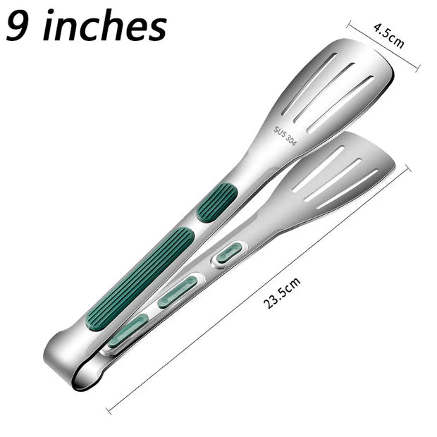304 Stainless Steel BBQ Grill Kitchen Food Tongs