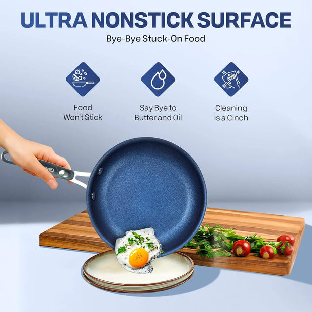 Diamond Coated 20‑Piece Non Stick Cookware & Bakeware Set – PFOA PFOS Free