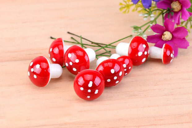 50Pcs Mini Red Foam Mushrooms