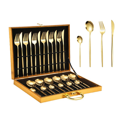 Stainless Steel Dinnerware Set – 6-Person Flatware Gift Box