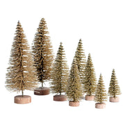 8PCS Mini White Cedar Christmas Tree Set