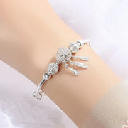 "925 Sterling Silver Adjustable Cuff Bracelet Women"