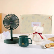Ceramic Gift Mug Set with Spoon & Bag