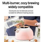 3L Pink Gradient Stainless Steel Whistling Tea Kettle