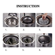 Portable Charcoal Grill – Stainless Steel