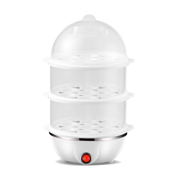Portable Electric Egg Boiler – 3-Layer Mini Steamer