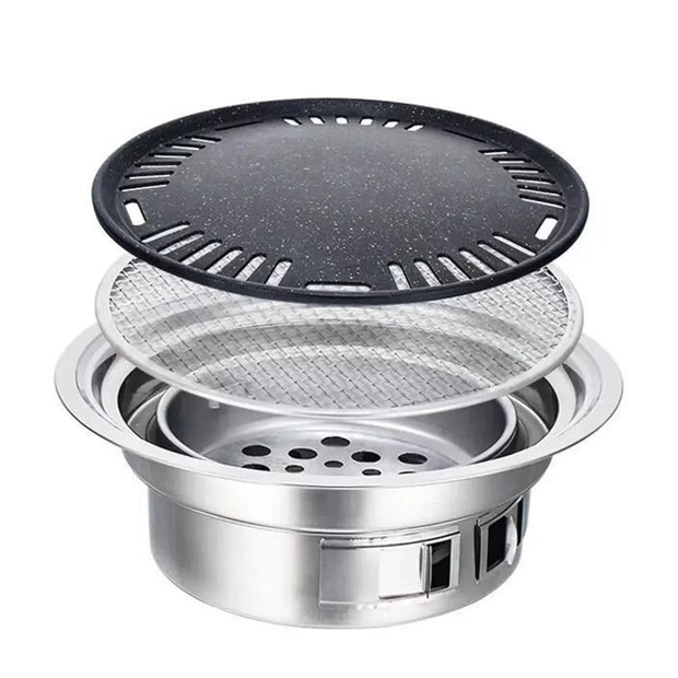Portable Charcoal Grill – Stainless Steel
